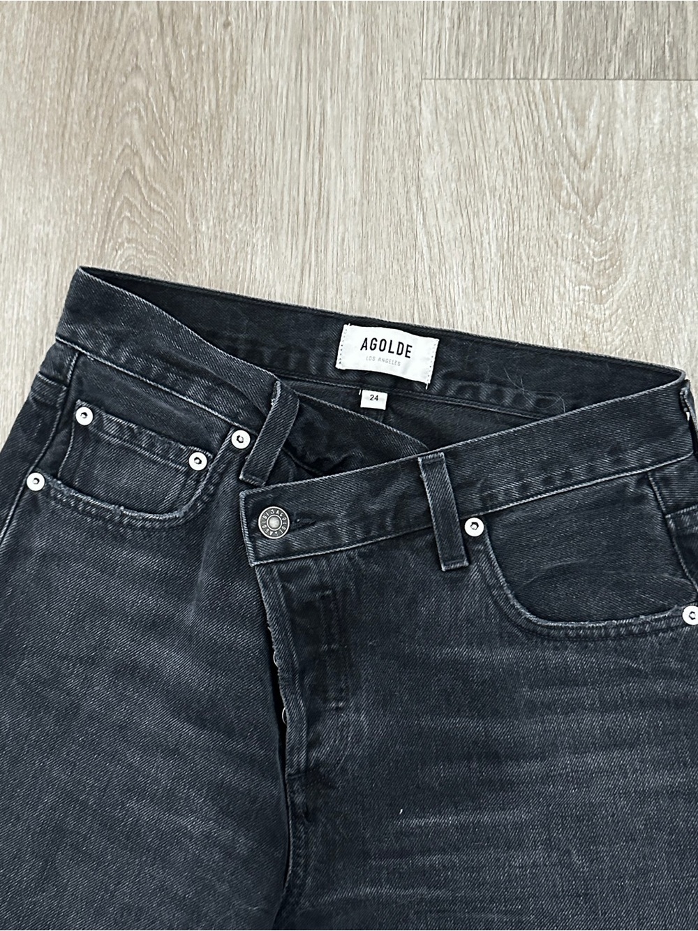 AGOLDE Black Criss Cross Jeans